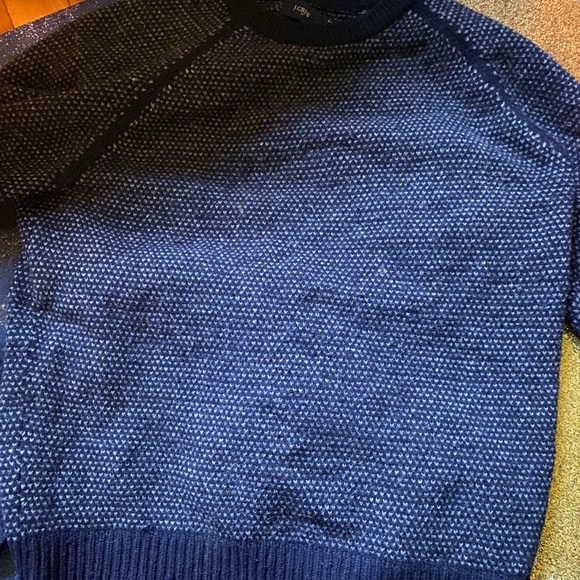 JCREW 100% LAMBSWOOL NAVY GREYISH EARTHY Sweater - Picture 4 of 5